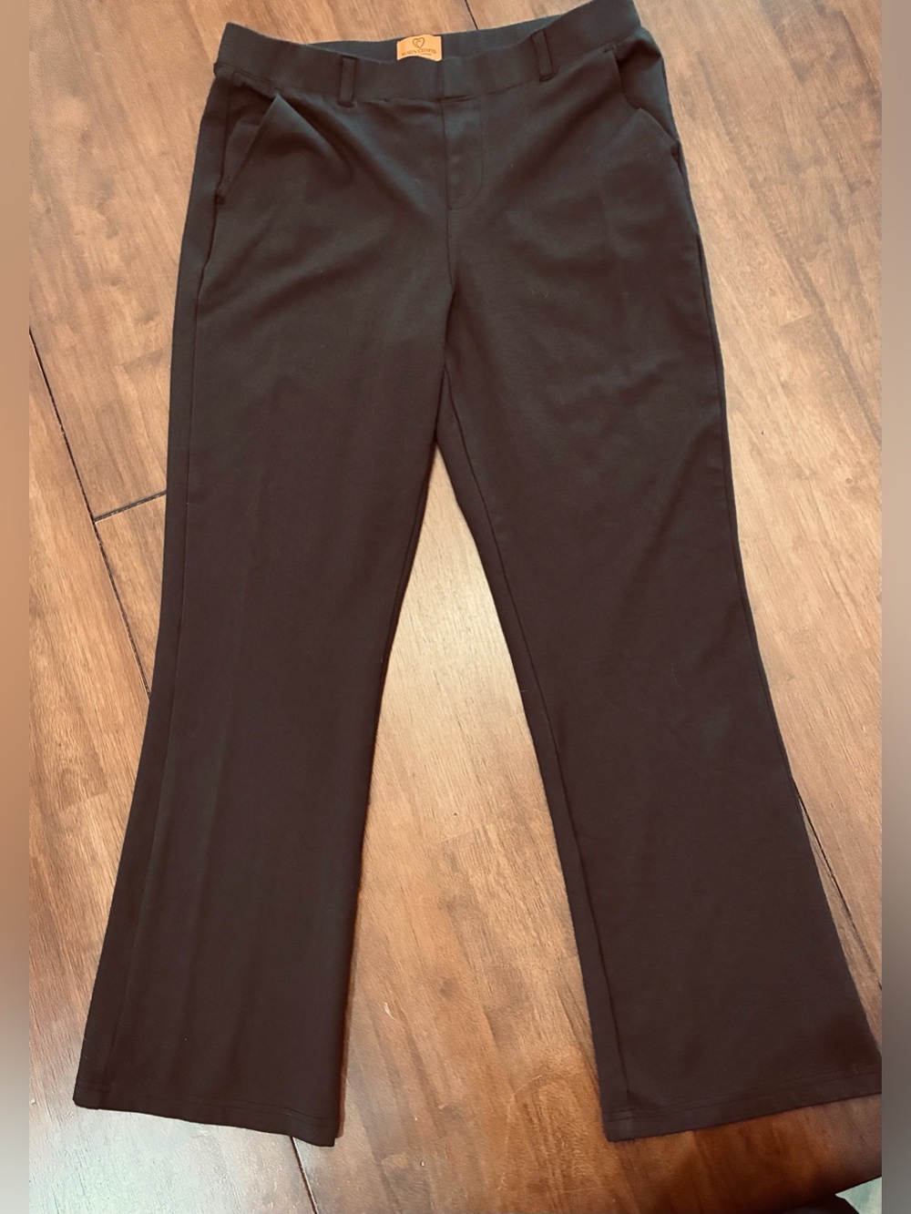 Women's Brown Boot-Cut Pants with Pockets